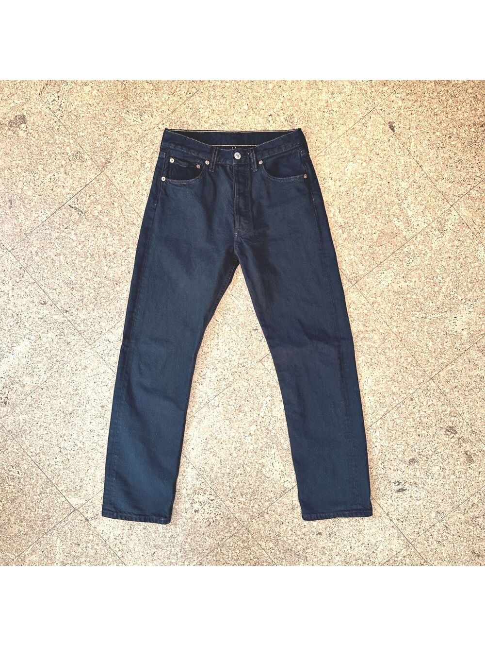 Vtg 2004 Y2K Levi's 501 Black Jeans Men W28 L30 Poland Loose Straight Button Fly
